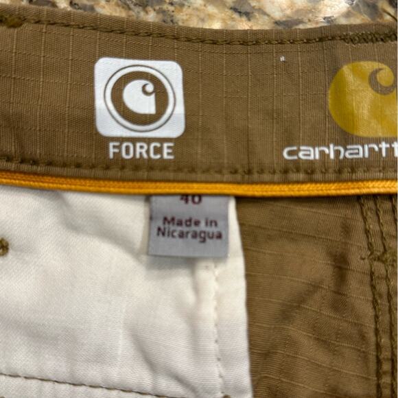 Carhartt Mens Size 40 Golden Brown Ripstop Cargo Style Shorts - Picture 4 of 9